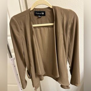 Draped front cardigan with pockets